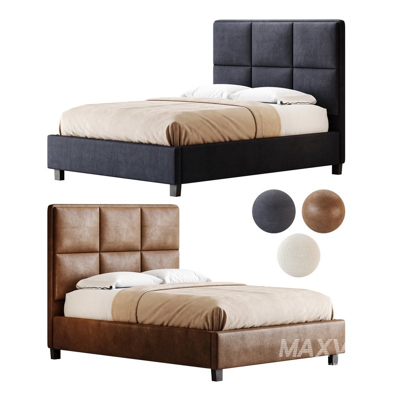 Flair 3-Piece Full Bed – Grey - Image 1