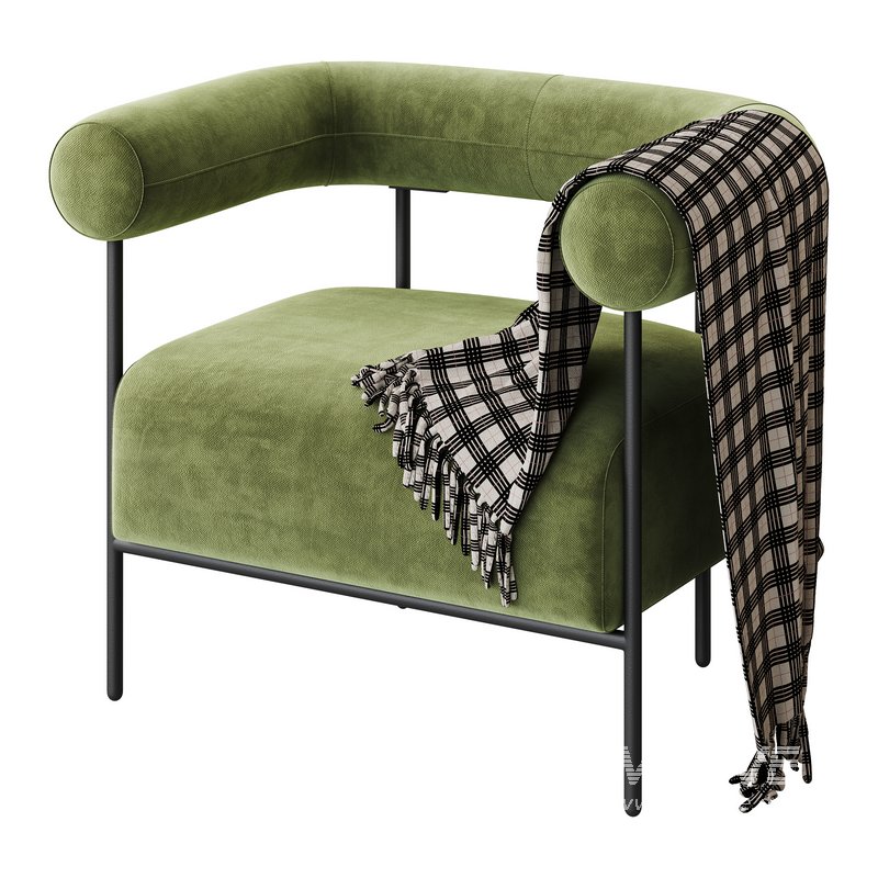 Fulbourn Rust Ochre Velvet Armchair - Image 12