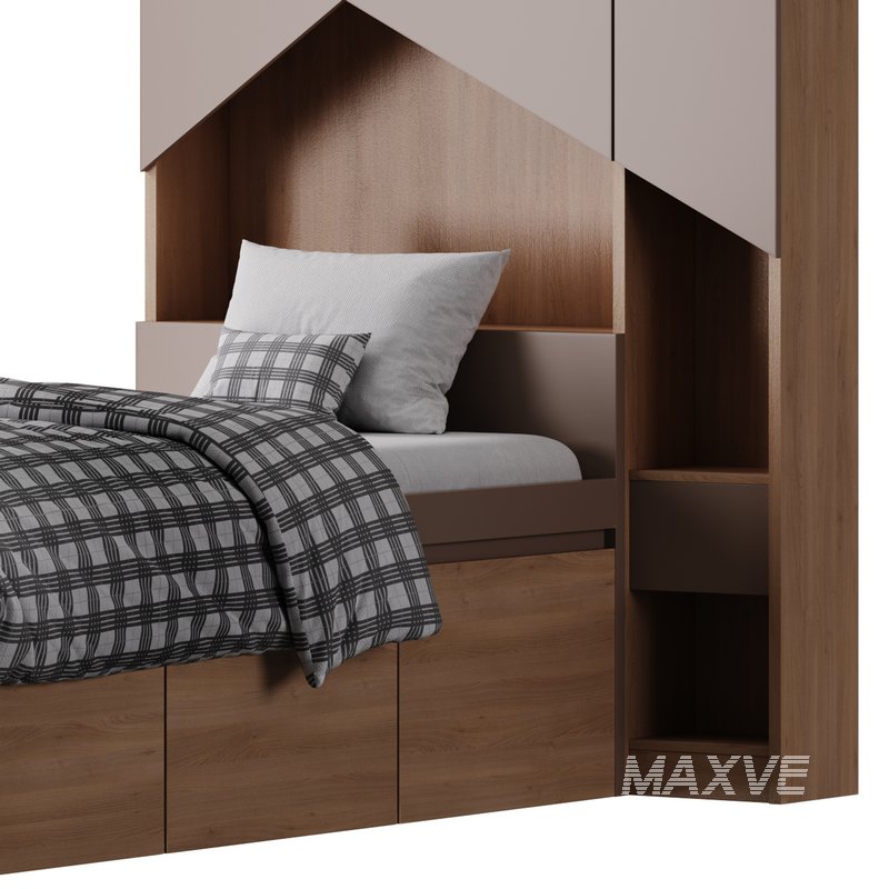 Penny Bed 2 90 White Plywood - Image 12