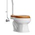 White High Tank Toilet with Round Bowl Chrome Plate Z-Pipe - Thumbnail 14