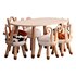 Wood chairs table farm animals - Thumbnail 2