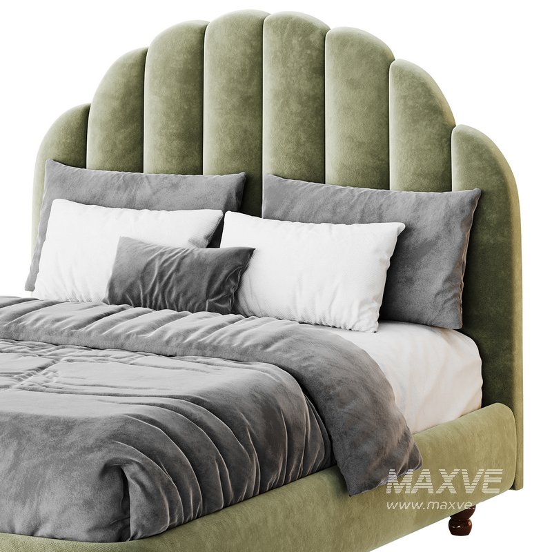 Lime Green Padded Panel Bed - Image 14