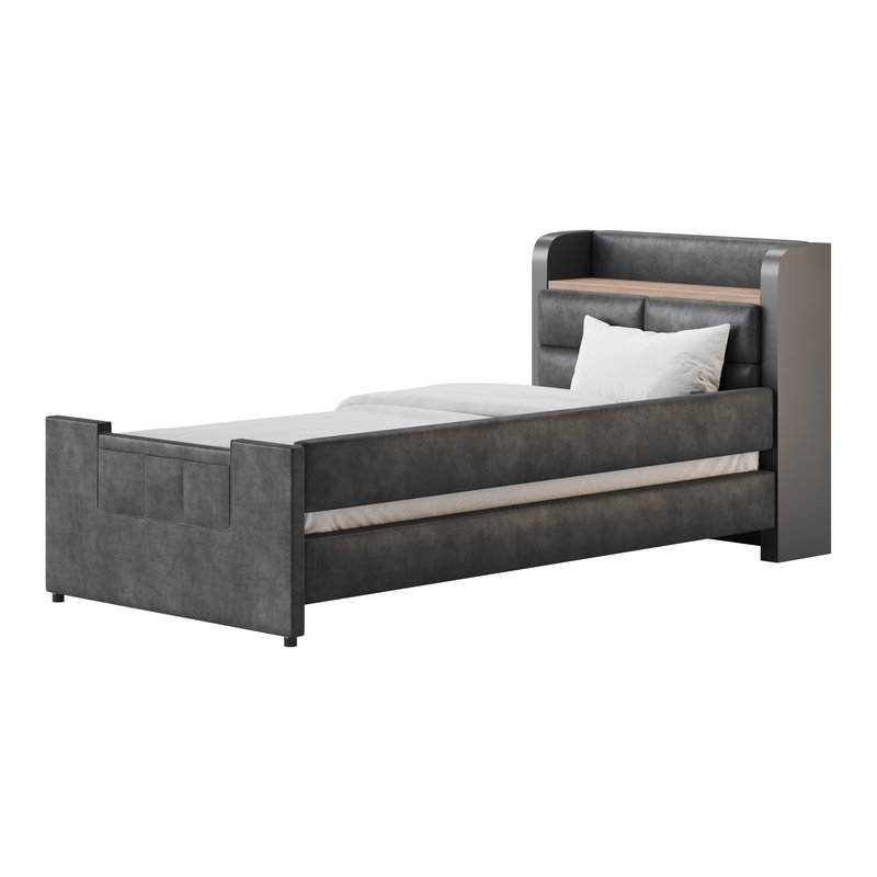 Twin Size Upholstered Platform Bed - Image 13