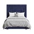 Maklaine Contemporary Navy Velvet Full Bed - Thumbnail 13