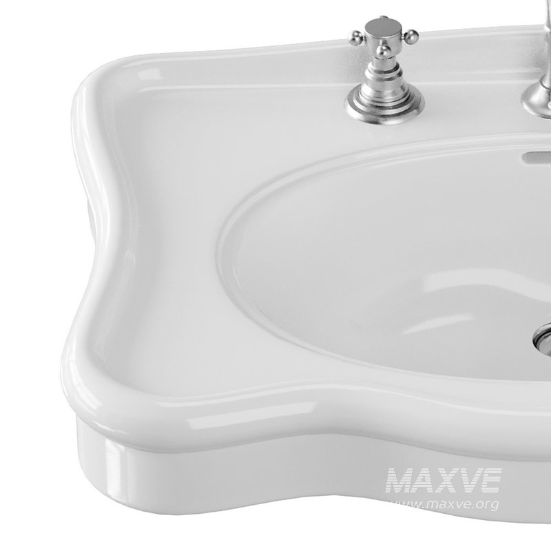 Bathroom Console Sink Deluxe Counter Top White Vitreous China - Image 13