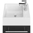 Small Wall Mounted Cabinet Vanity Bathroom Sink Cabinet Black - Thumbnail 13