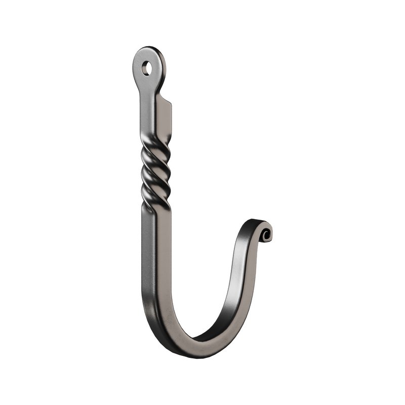 Black Wrought Iron Wall Mount Hooks - Image 13