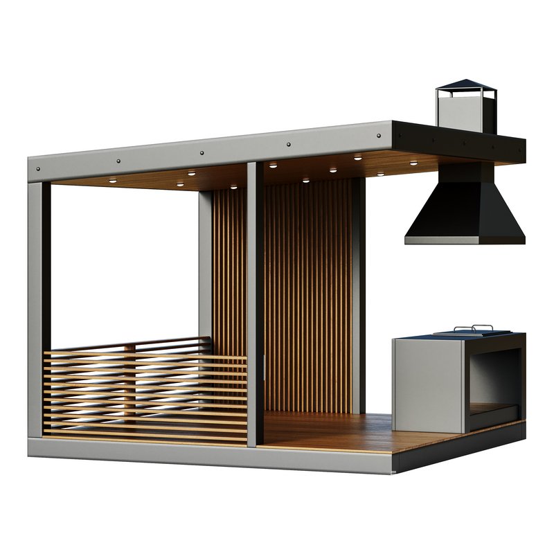 Modern gazebo with summer kitchen 1 - Image 12