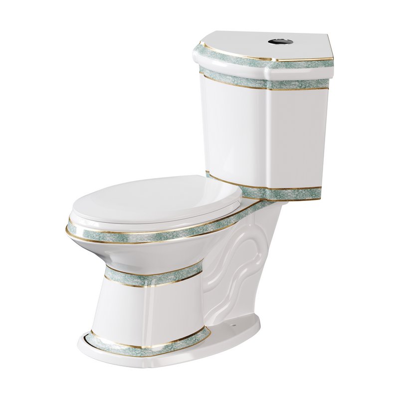 Corner Elongated Two Piece Dual Flush Bathroom Toilet - Image 12