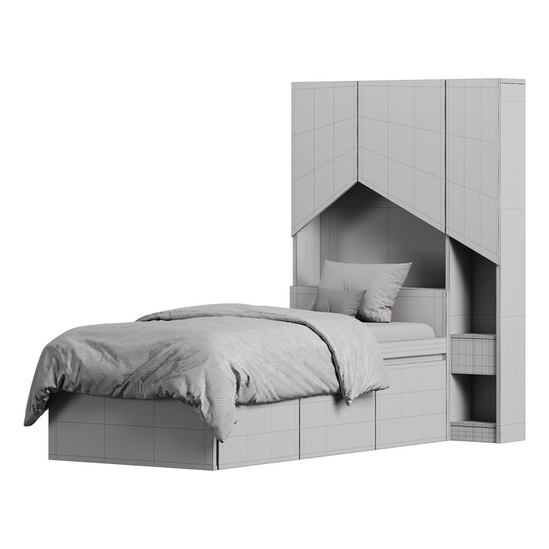 Penny Bed 2 90 White Plywood - Image 15