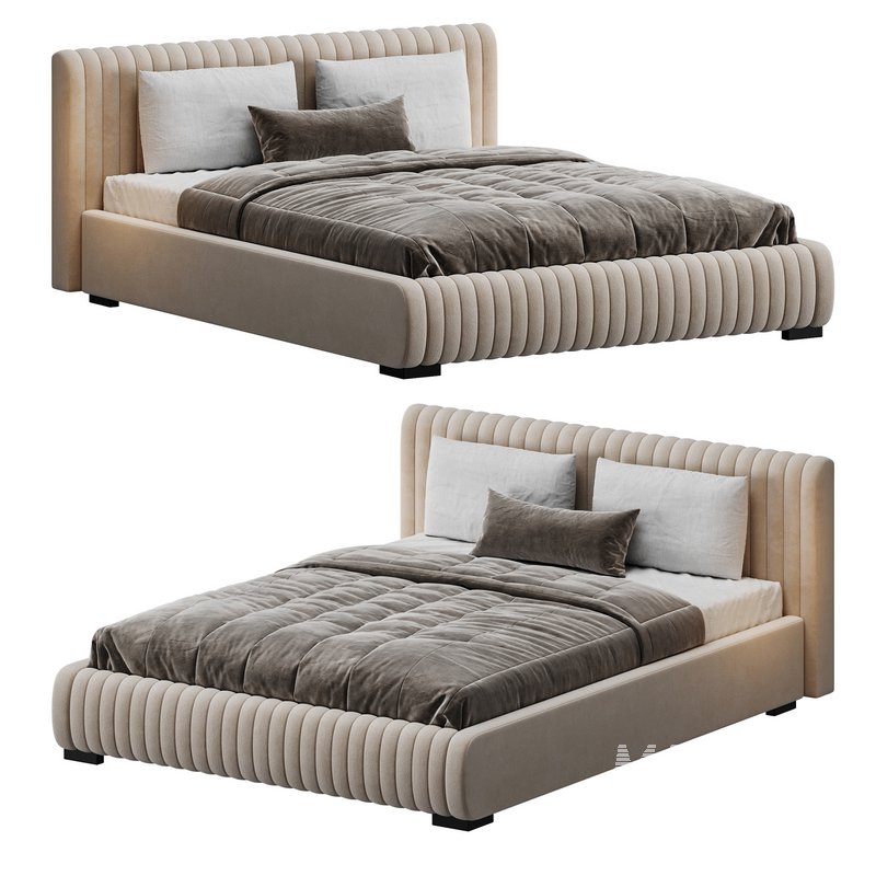 Fabric Stripe Pattern Bed - Image 1