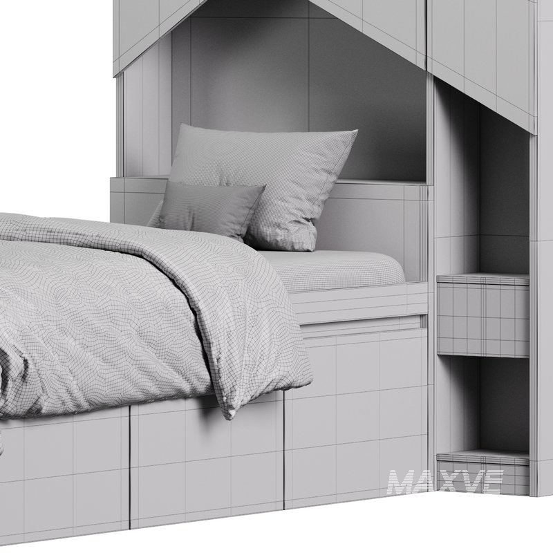 Penny Bed 2 90 White Plywood - Image 14