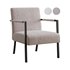 Hatton Steel Frame Boucle Accent Chair-Grey - Thumbnail 1