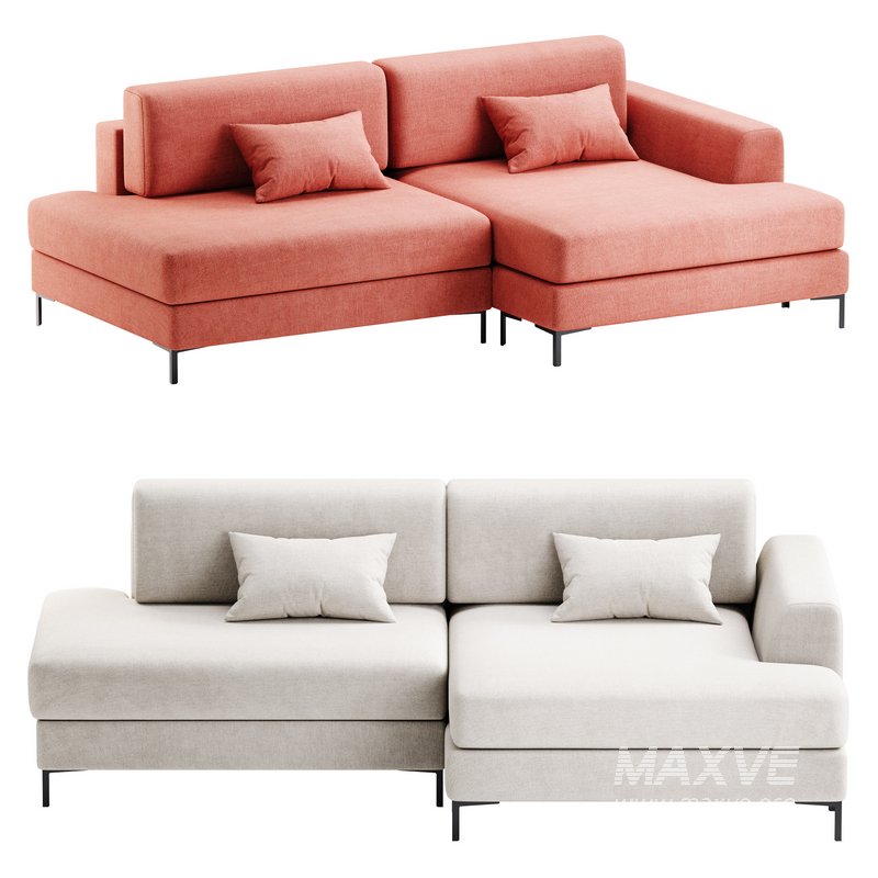 Corner sofa Edwin Velvet Terra - Image 1