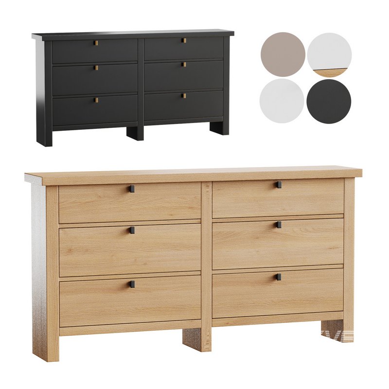 Modern Farmhouse 6-Drawer Dresser - Image 1