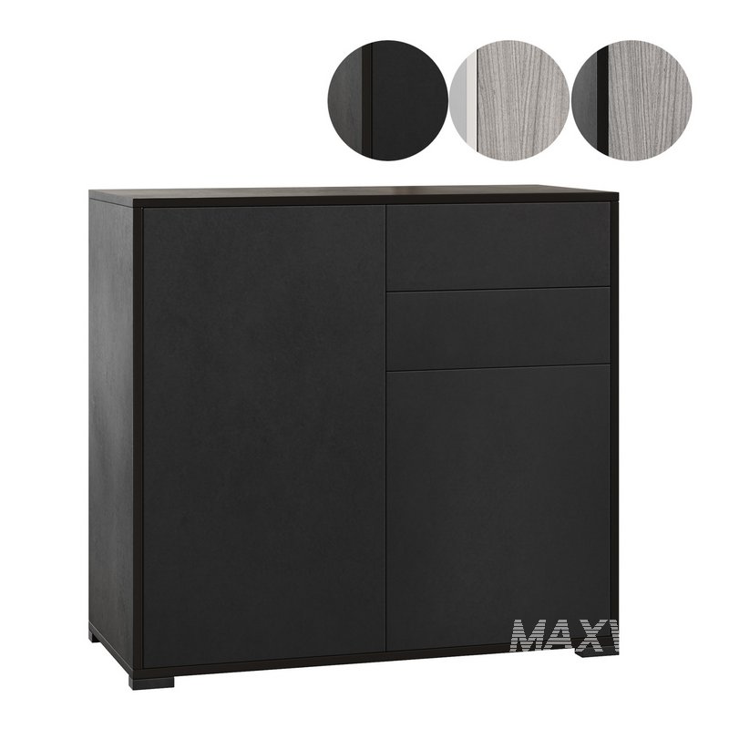 HOMCOM High Gloss Buffet Black - Image 1