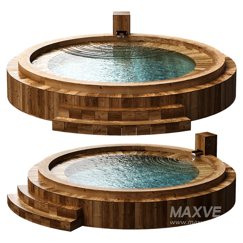 circular wooden pool - Image 1