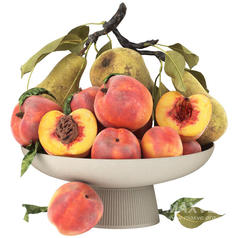 bowl of peaches and pears - Image 3