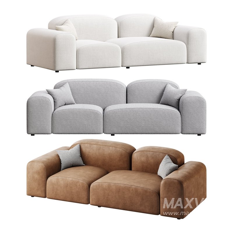 Modern Solid Sofa - Image 1