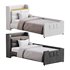 Twin Size Upholstered Platform Bed - Thumbnail 1