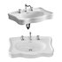 Bathroom Console Sink Deluxe Counter Top White Vitreous China - Thumbnail 1