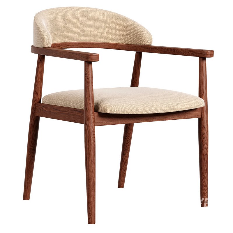 Modrest Cohen Walnut Dining Chair - Image 1