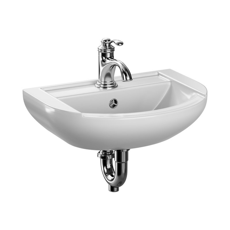 Nova Wall Mount Vessel Bathroom Sink Round Heavy Duty Ceramic - Image 1