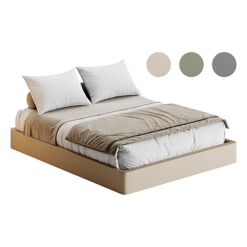 Grey Platform Bed - Image 1