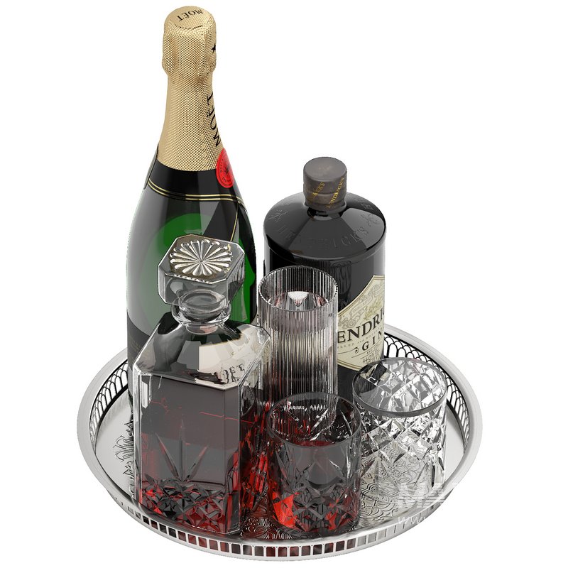 tray of whisky and champagne - Image 4