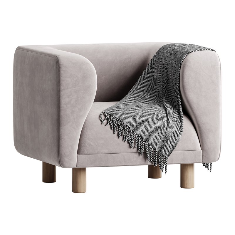 Veneto Velvet Poudre Armchair - Image 2