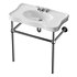 Console Sink Porcelain Belle Epoque with Black Nickel Support Legs - Thumbnail 6