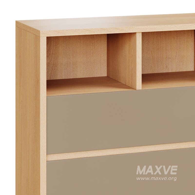 Penny Gene Plywood Latte Chest of Drawers - Image 3