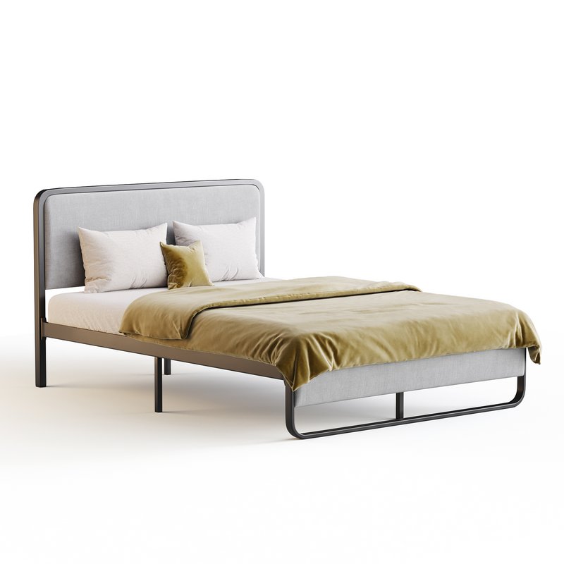 Allewie Queen Size Metal Platform Bed - Image 2