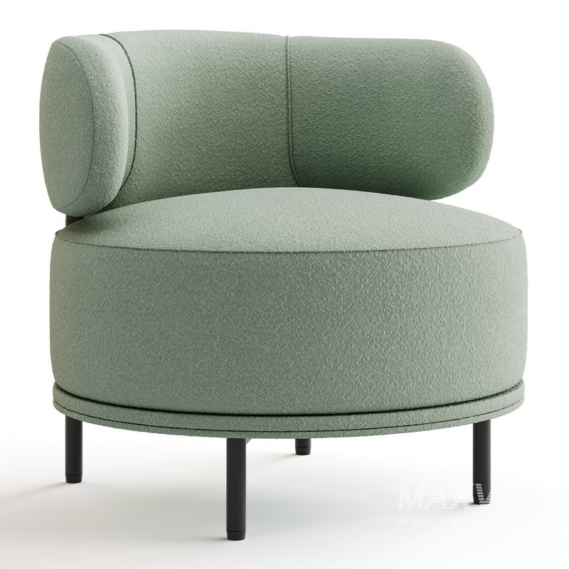 Penn Taupe Boucle Wing Back Accent Chair - Image 3