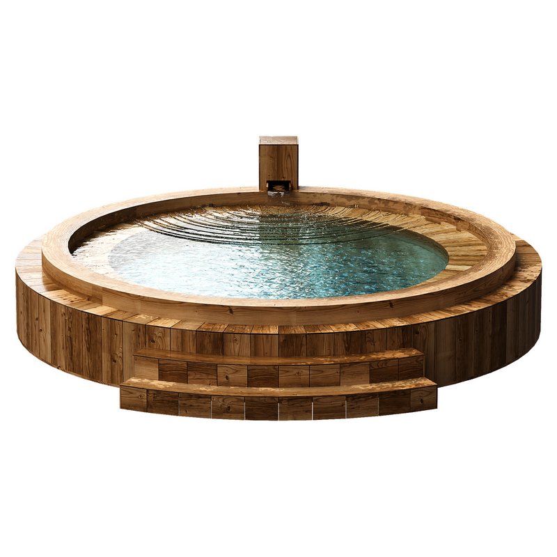 circular wooden pool - Image 2