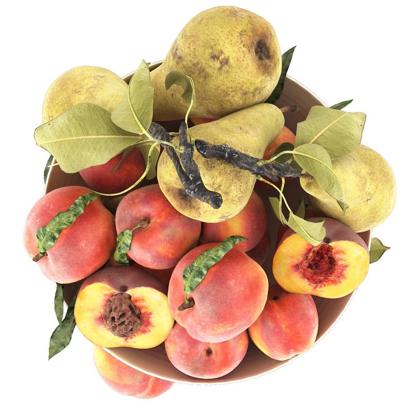 bowl of peaches and pears - Image 1
