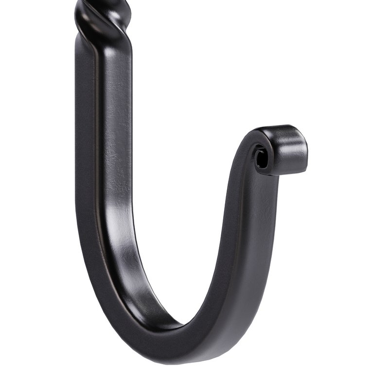 Black Wrought Iron Wall Mount Hooks - Image 4