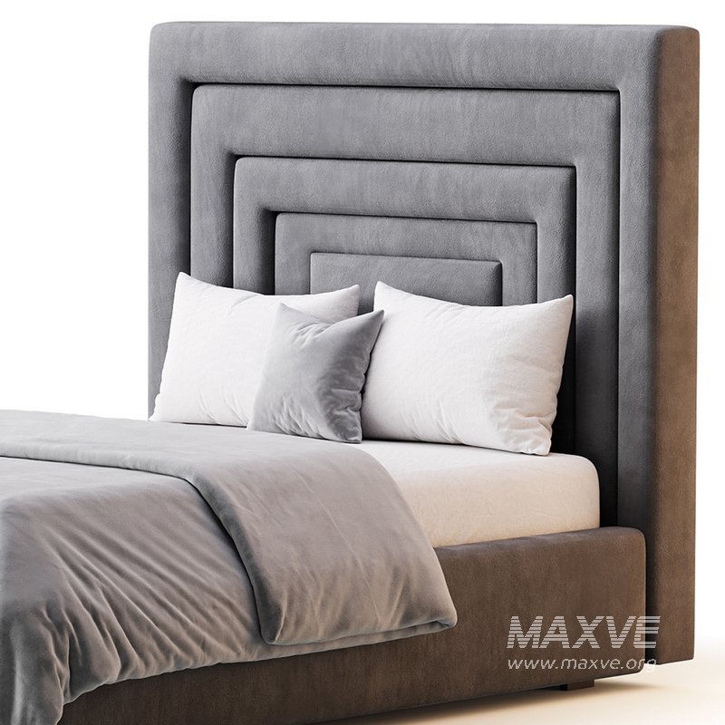 Maklaine Contemporary Navy Velvet Full Bed - Image 5