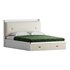 White Wooden Luxury Leather Upholstered Bed - Thumbnail 3