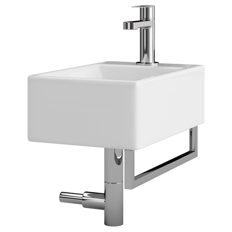 Villeroy Boch Memento Basin and Towel Rail Bundle - Image 3