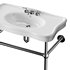 Console Sink Porcelain Belle Epoque with Black Nickel Support Legs - Thumbnail 2