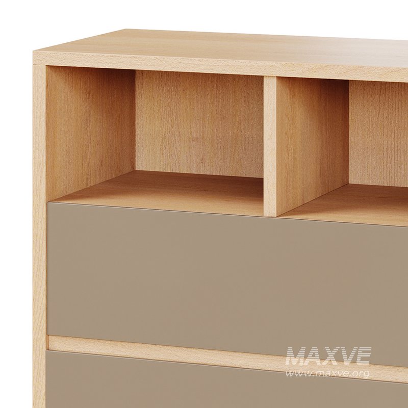 Penny Gene Plywood Latte Chest of Drawers - Image 2