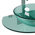Corona 27 7 8 Glass Wall Mounted Bathroom Sink with Round Counter Faucet and Drain - Thumbnail 4