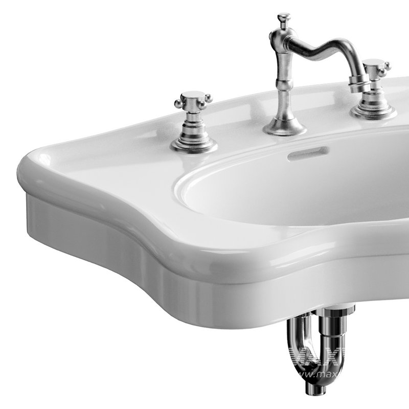 Bathroom Console Sink Deluxe Counter Top White Vitreous China - Image 3