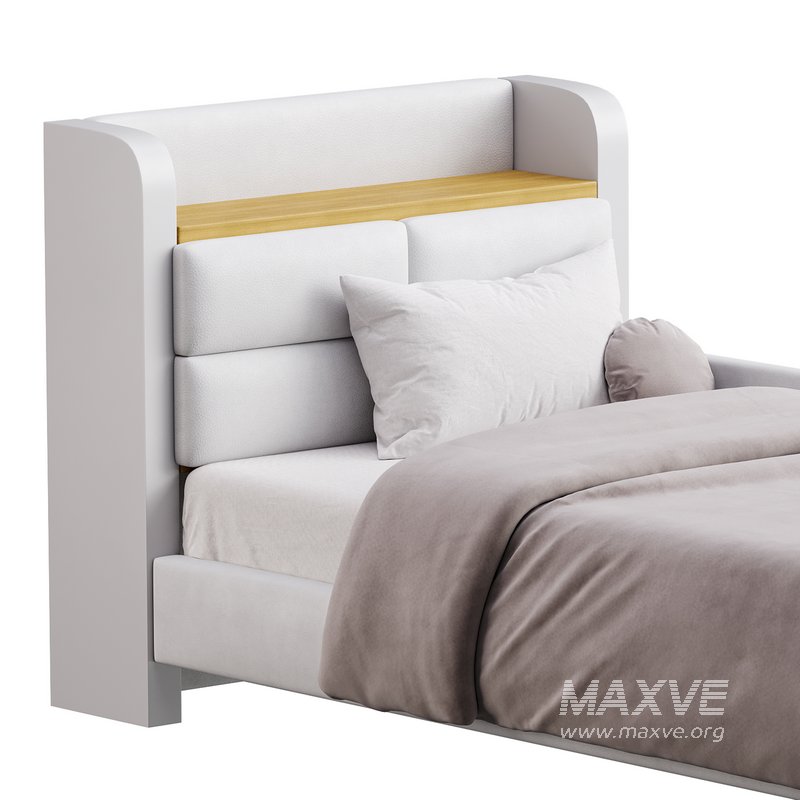 Twin Size Upholstered Platform Bed - Image 3