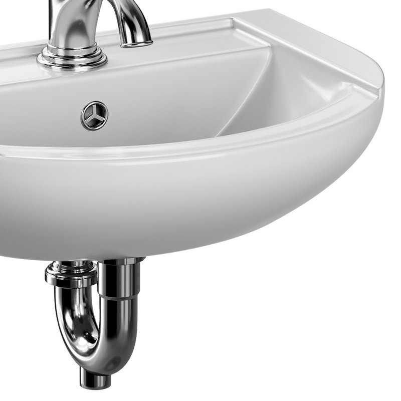 Nova Wall Mount Vessel Bathroom Sink Round Heavy Duty Ceramic - Image 3