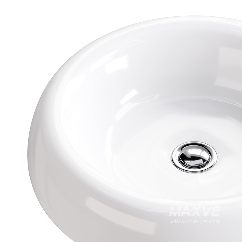 Bathroom Vessel Sink White Porcelain Tranquility - Image 3