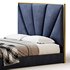Royal Blue Upholstered Luxury King Size size Bed - Thumbnail 2