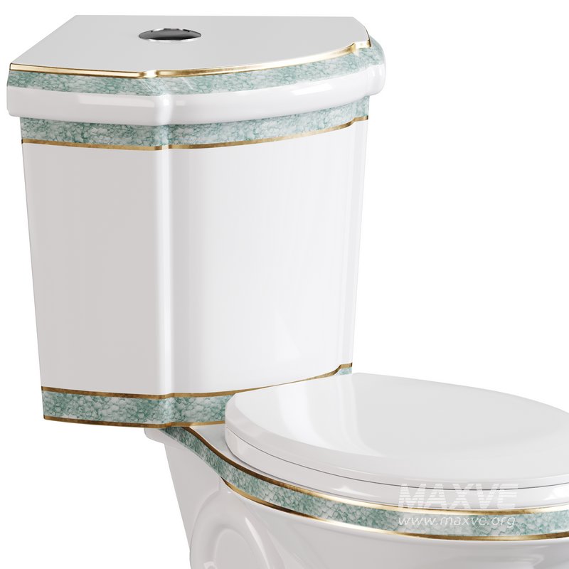 Corner Elongated Two Piece Dual Flush Bathroom Toilet - Image 3