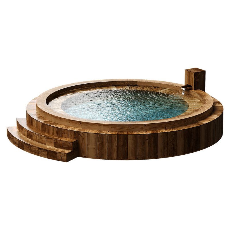 circular wooden pool - Image 4